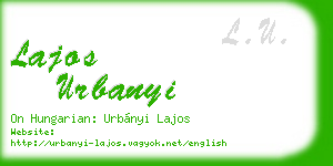 lajos urbanyi business card